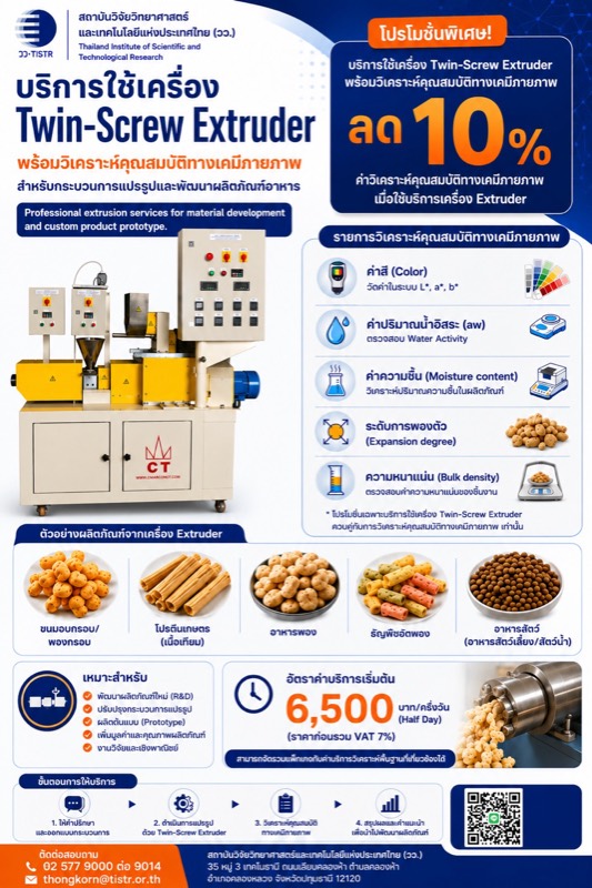 แผ่นข้อมูลบริการ Extrusion — สิทธิประโยชน์สำหรับลูกค้า Future Food