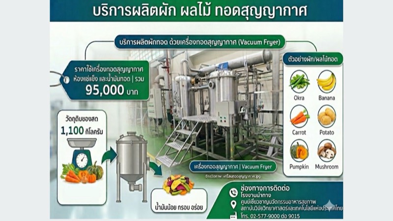 แผ่นข้อมูลบริการ Vacuum fry — สิทธิประโยชน์สำหรับลูกค้า Future Food